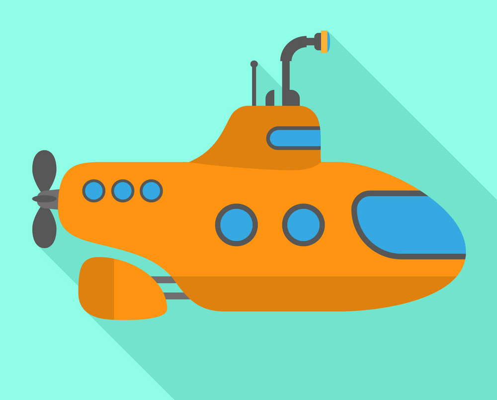 orange submarine png