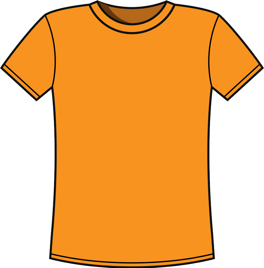 orange t-shirt png transparent