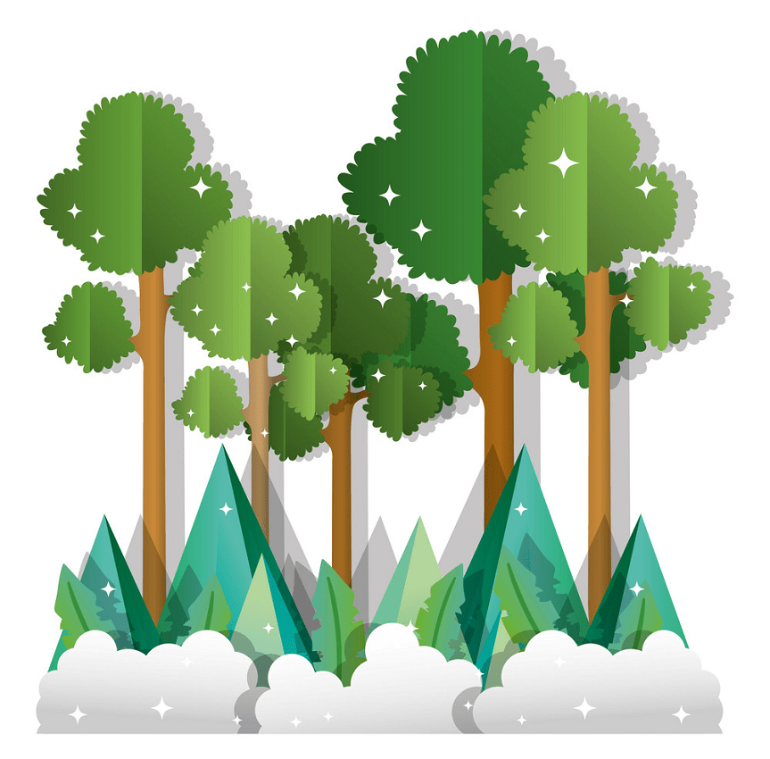 paper art forest png