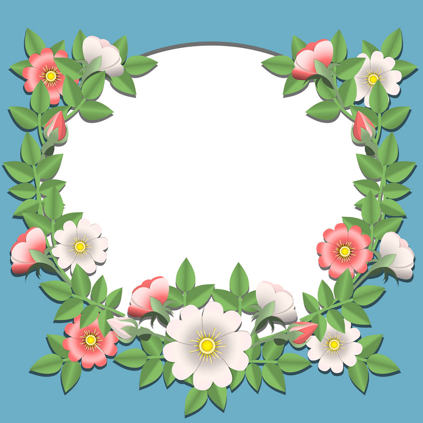 paper flowers border png