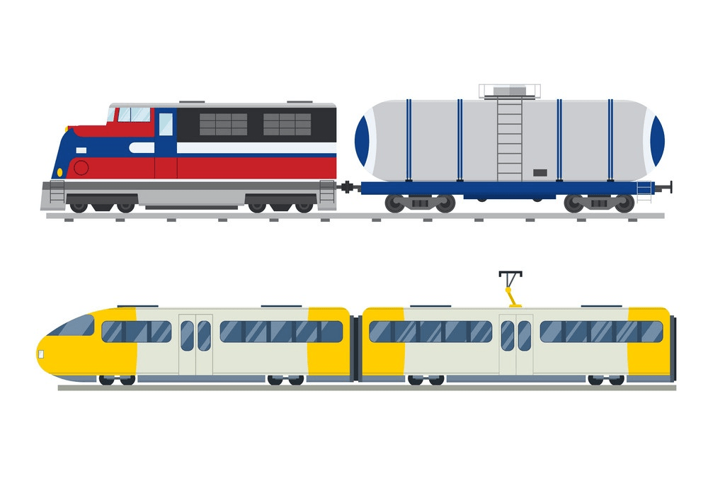 passenger and transportation trains png