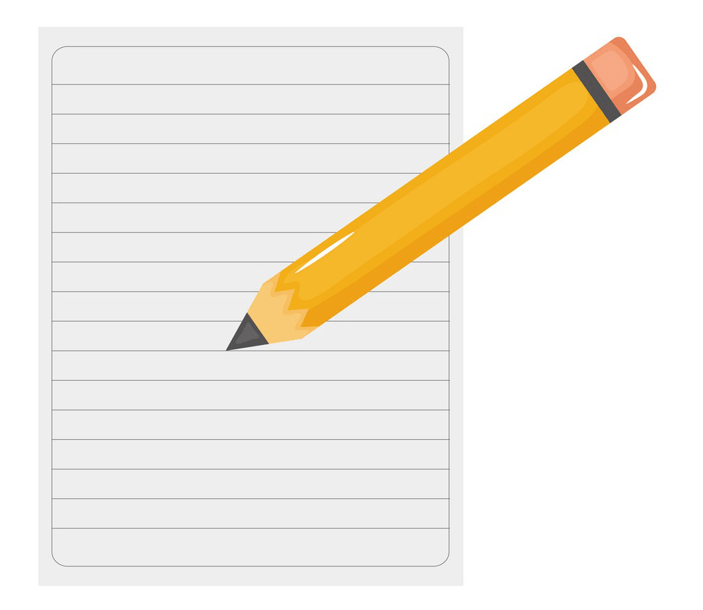 pencil writing notebook paper png