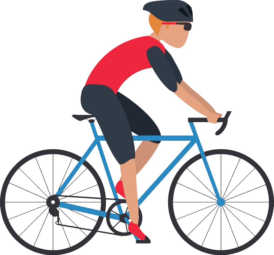 person riding bike png transparent