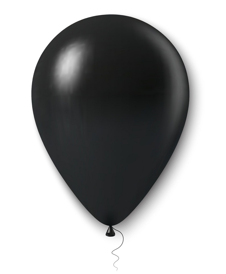 photorealistic black air balloon