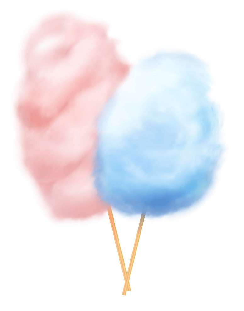 pink and blue cotton candy