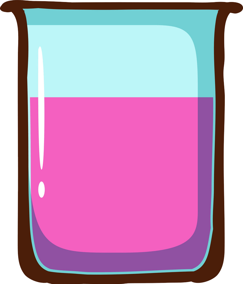 pink liquid in beaker png transparent