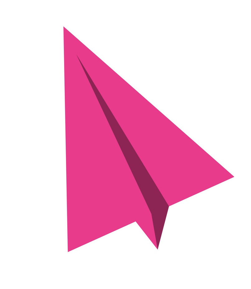 pink paper airplane