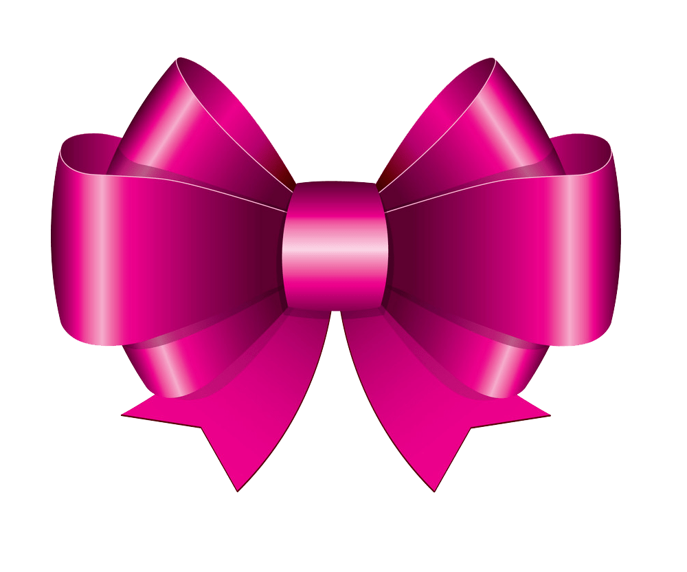 pink ribbon bow png transparent