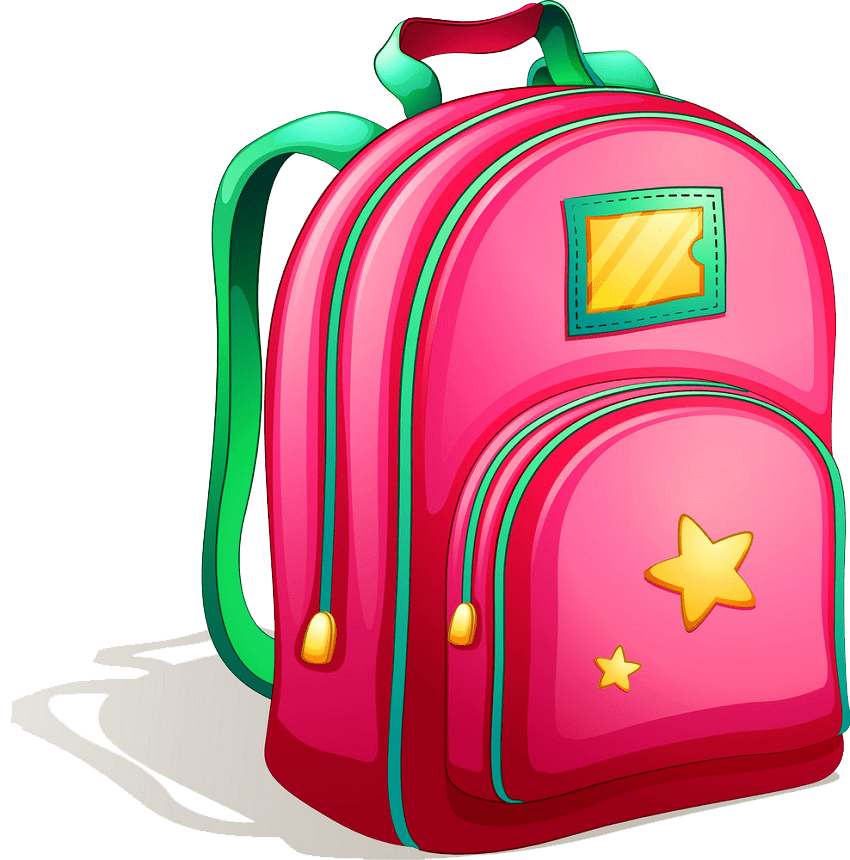 pink school bag png transparent
