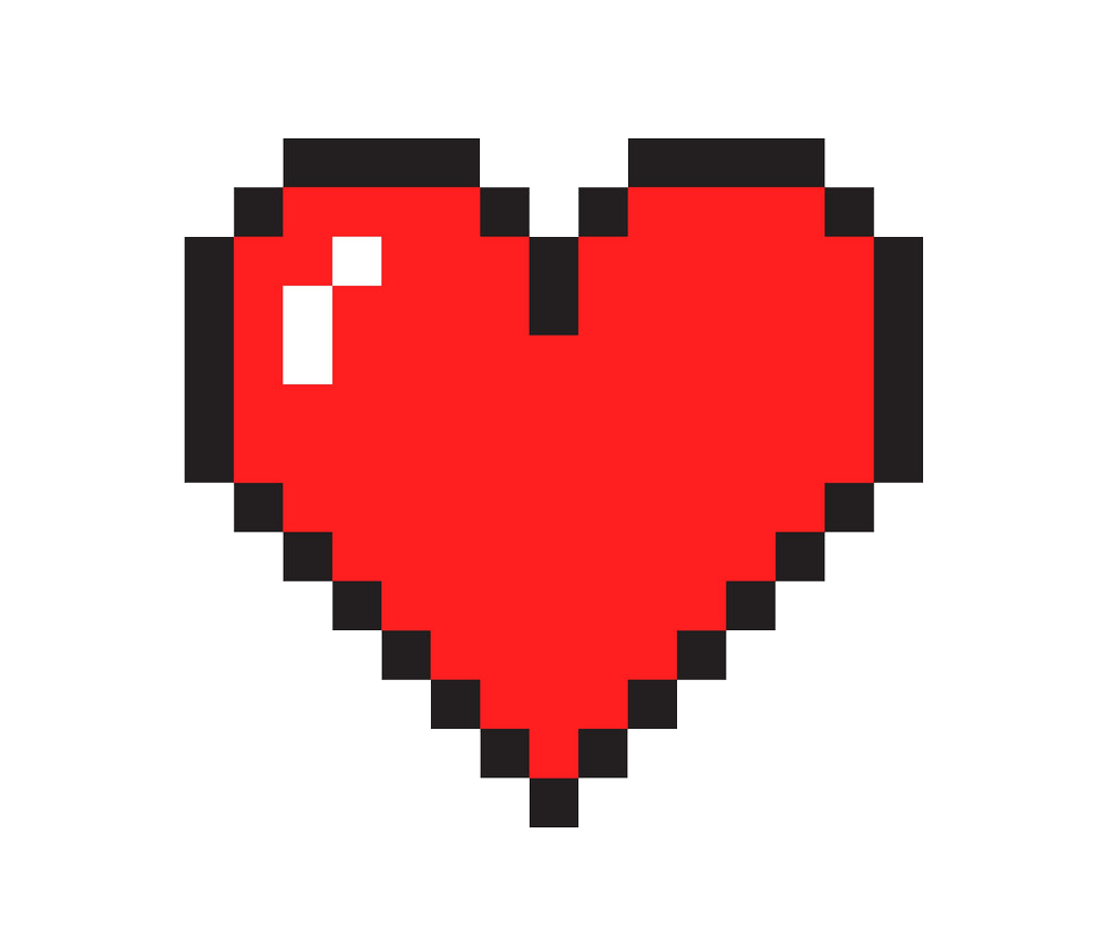 pixel heart png transparent