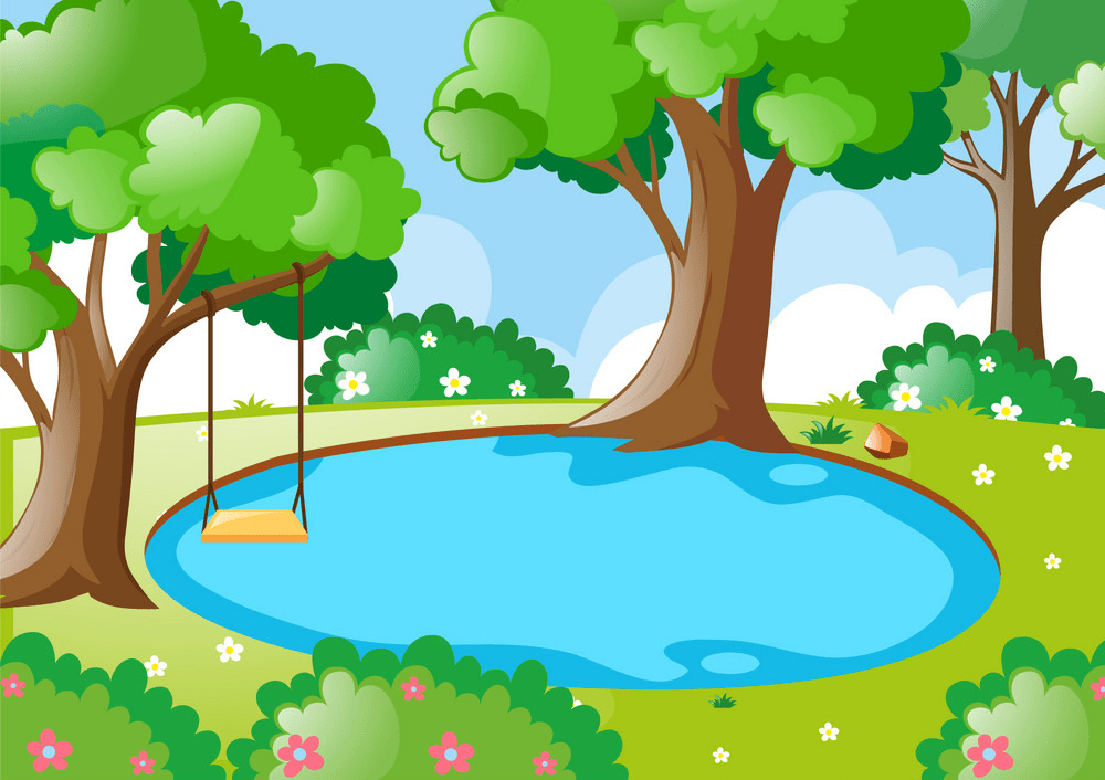 pond in the forest png