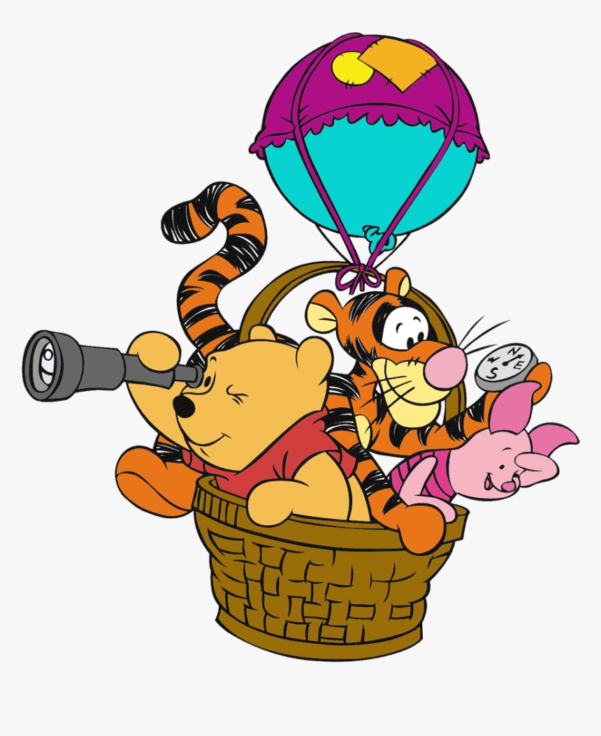 pooh with tigger and piglet flying