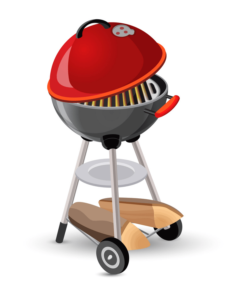 portable round barbecue png