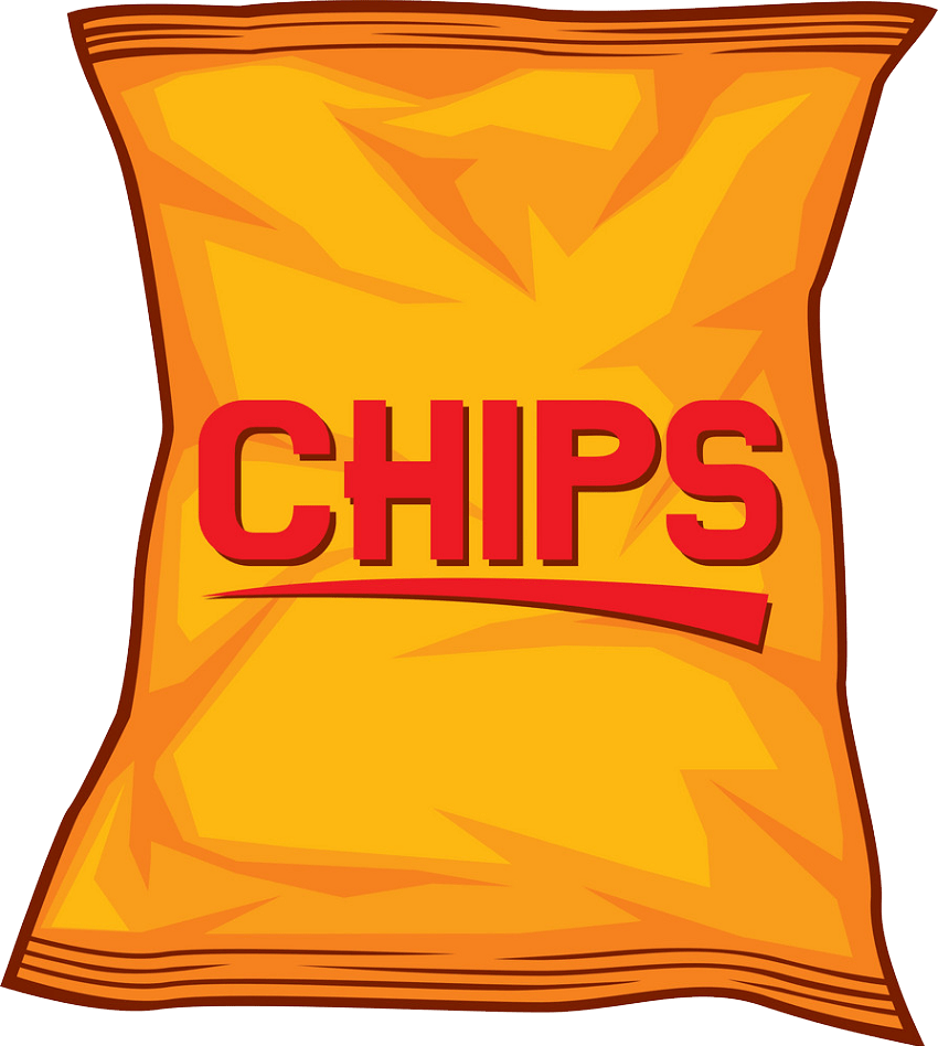 potato chips snack bag transparent