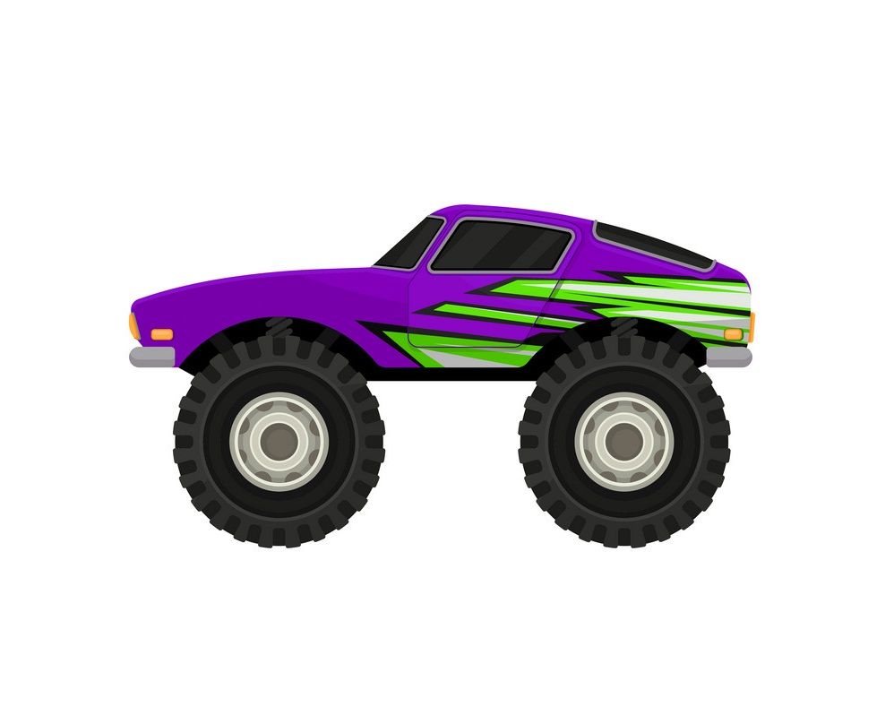purple monster truck icon