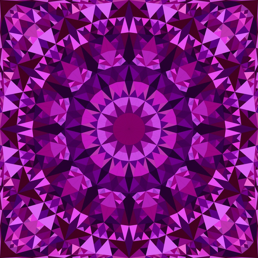 purple seamless kaleidoscope pattern