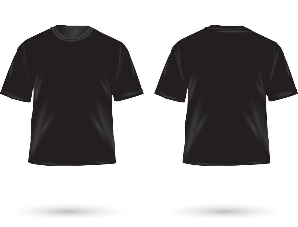 realistic black t-shirt png