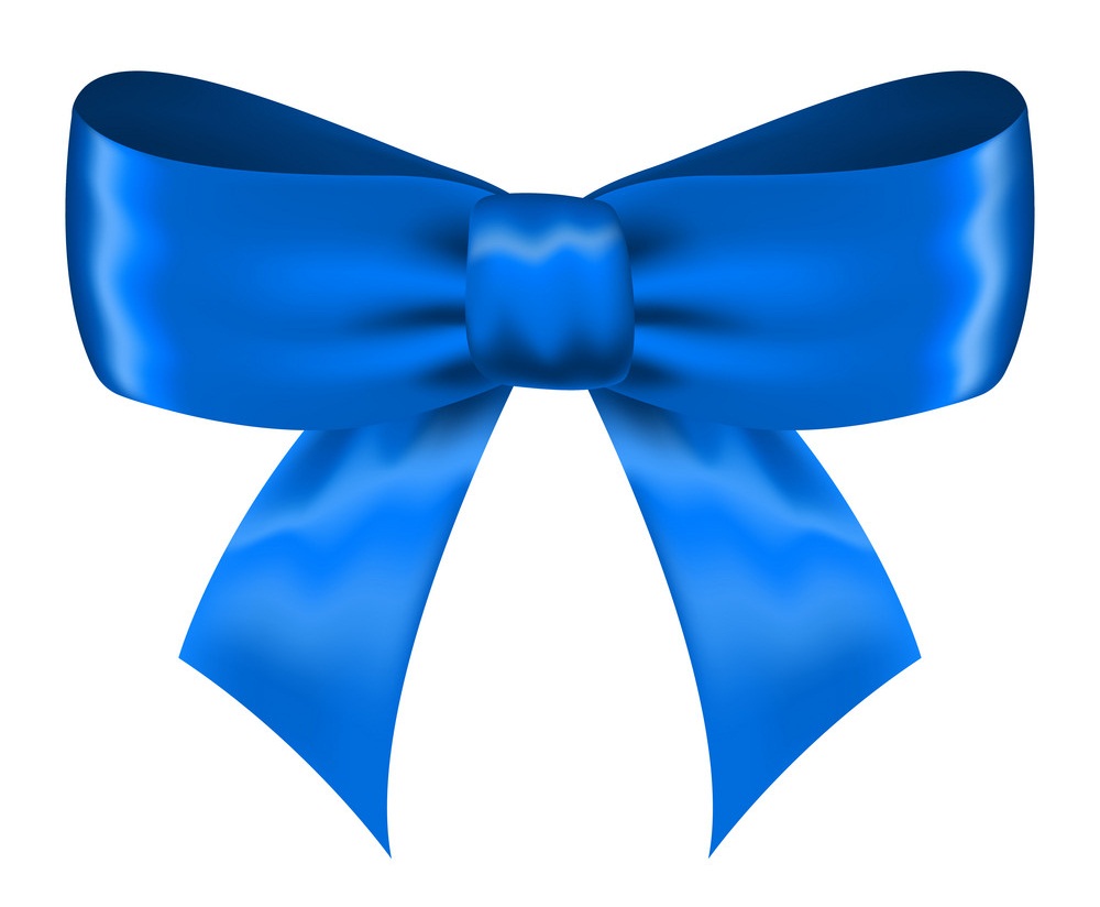 realistic blue bow