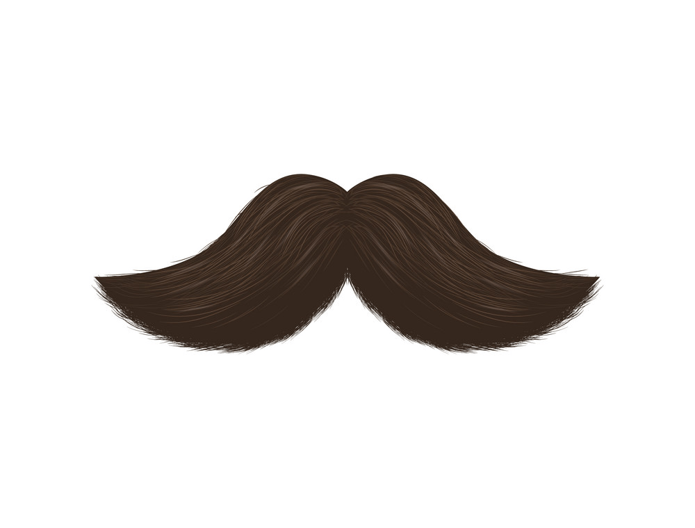 realistic brown mustache png