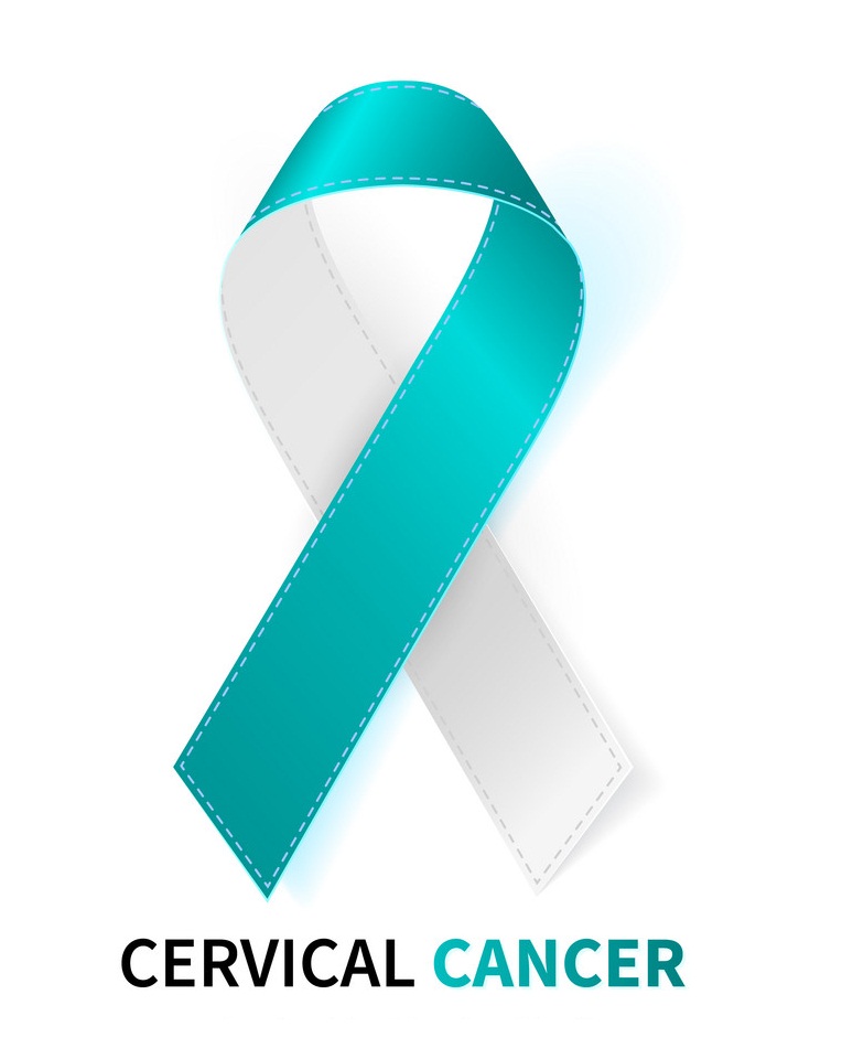realistic cervical cancer ribbon