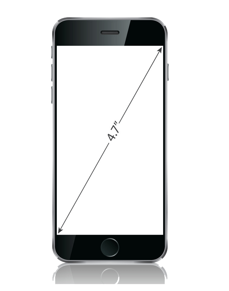 realistic iphone 6 plus png transparent