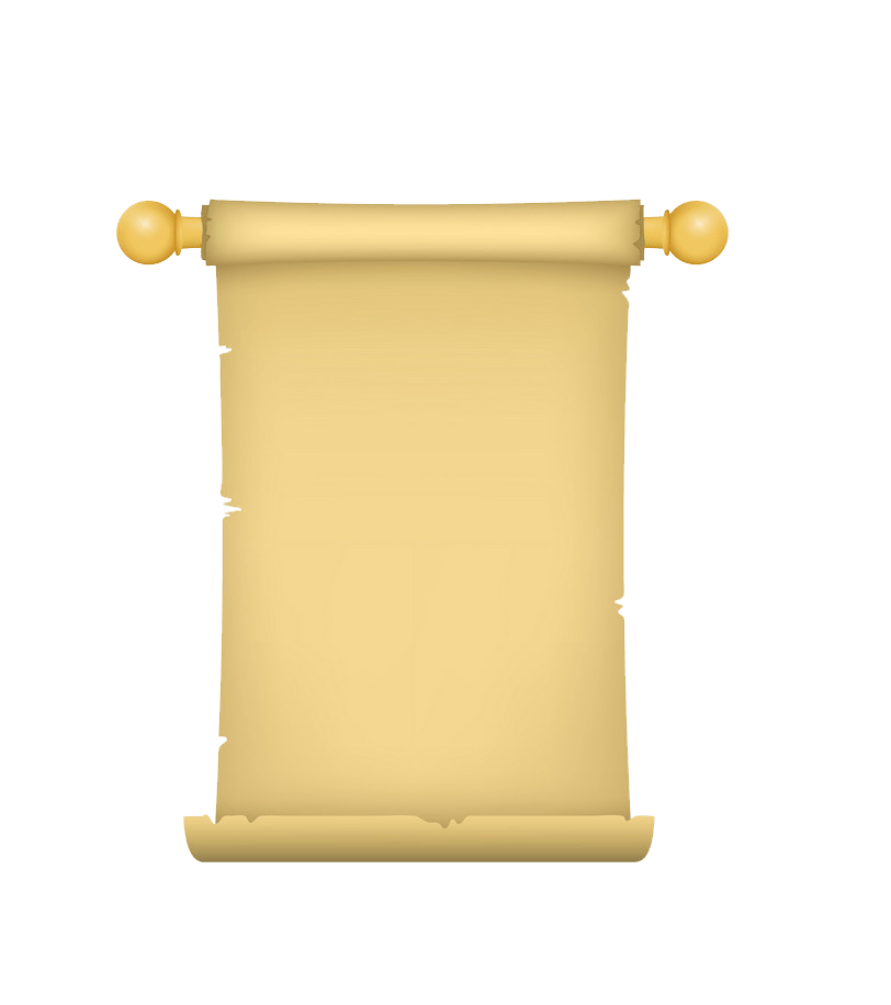realistic old paper scrolll png transparent