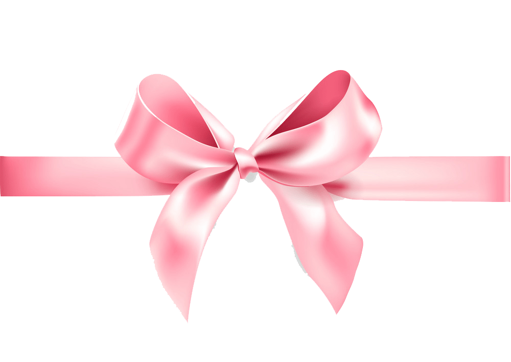 realistic pink bow png transparent
