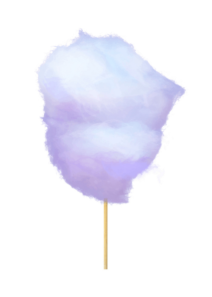 realistic purple cotton candy