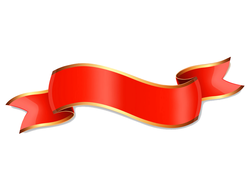 realistic red ribbon png transparent