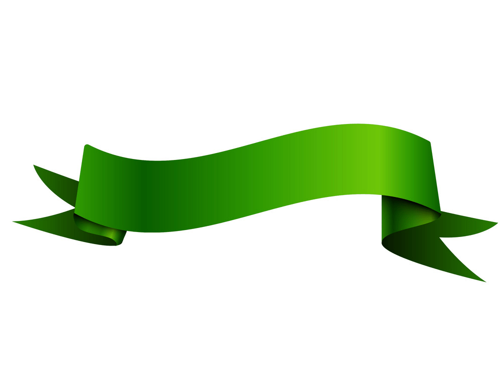 realistic shiny green ribbon png
