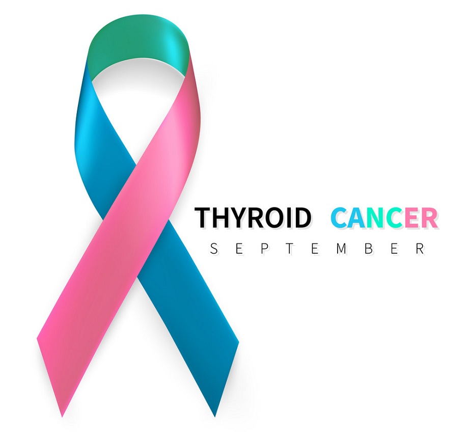 realistic thyroid cancer ribbon