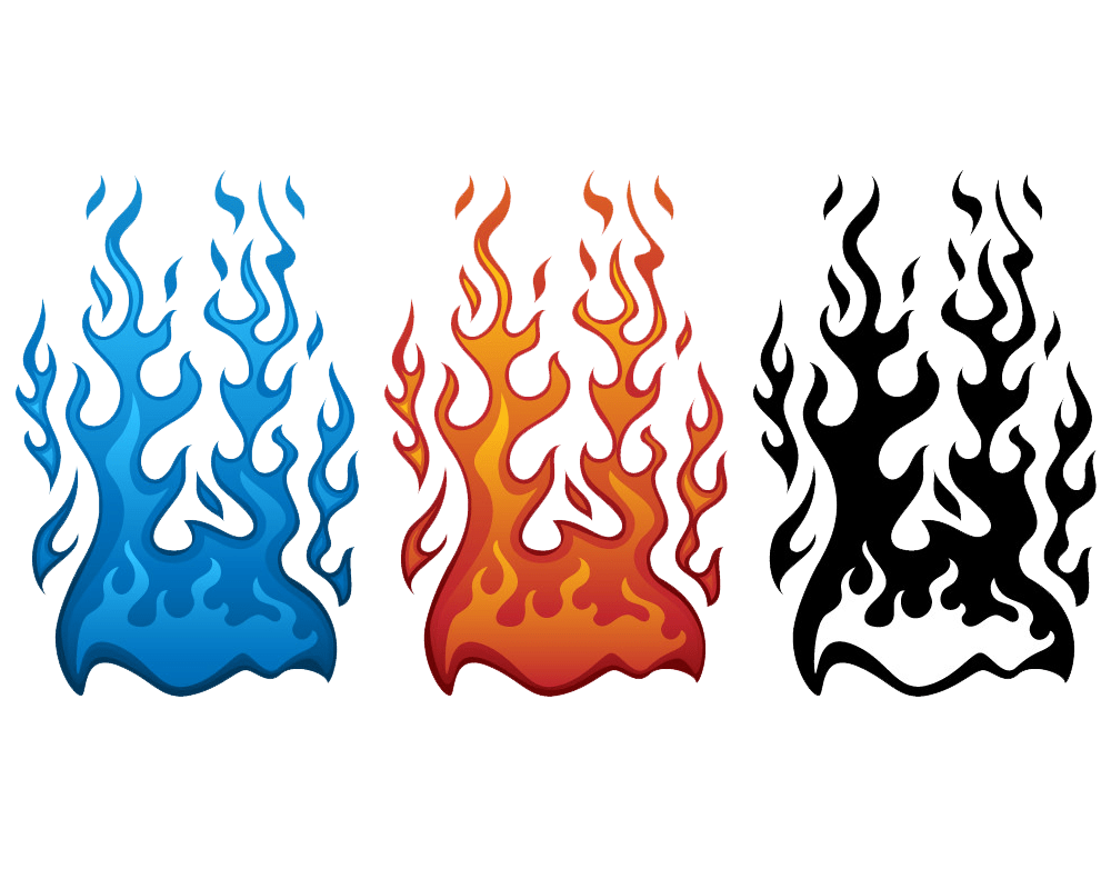 red, blue and black flames png transparent