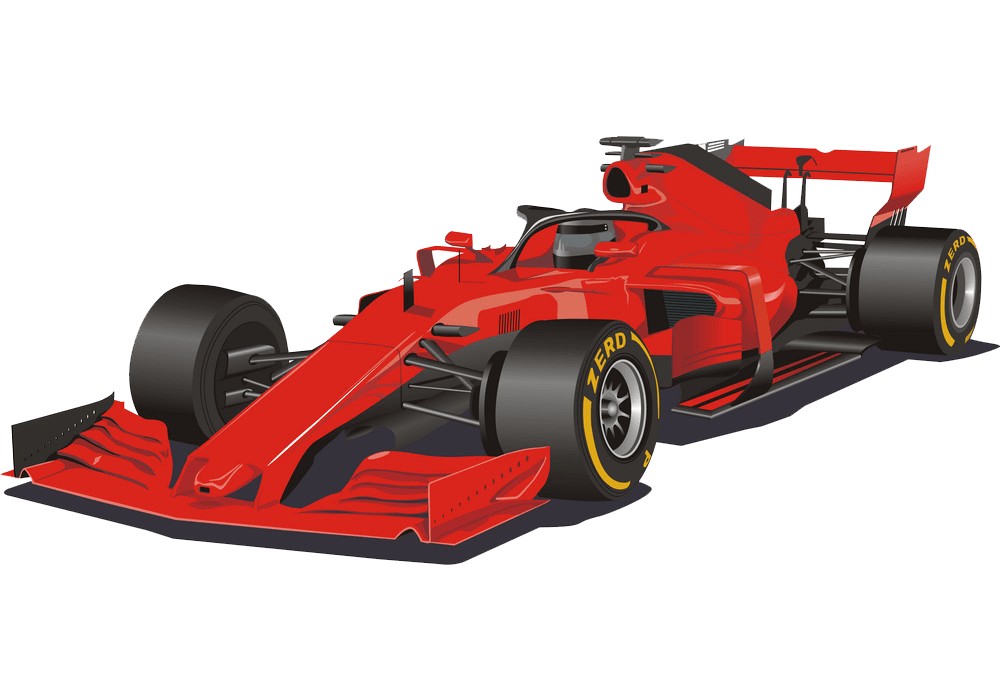 red formula 1 race car png transparent