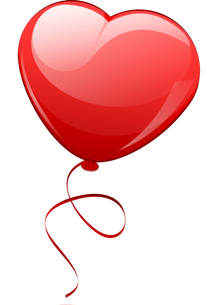 red heart balloon png transparent