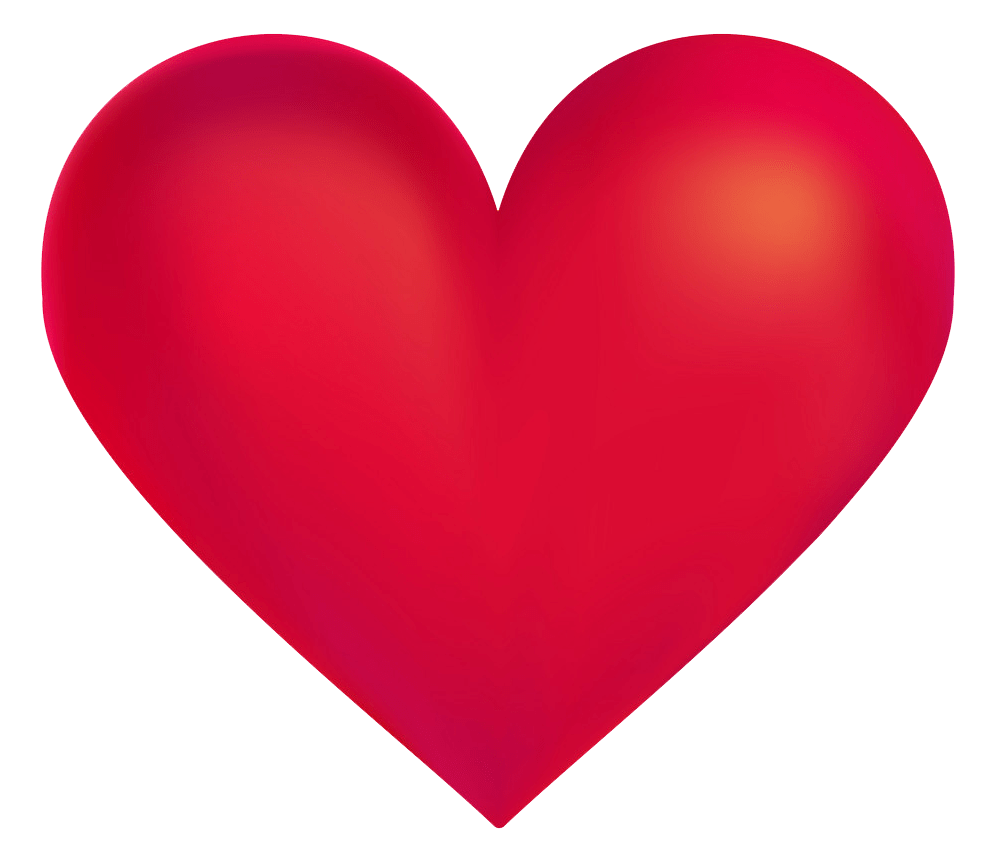 red heart transparent