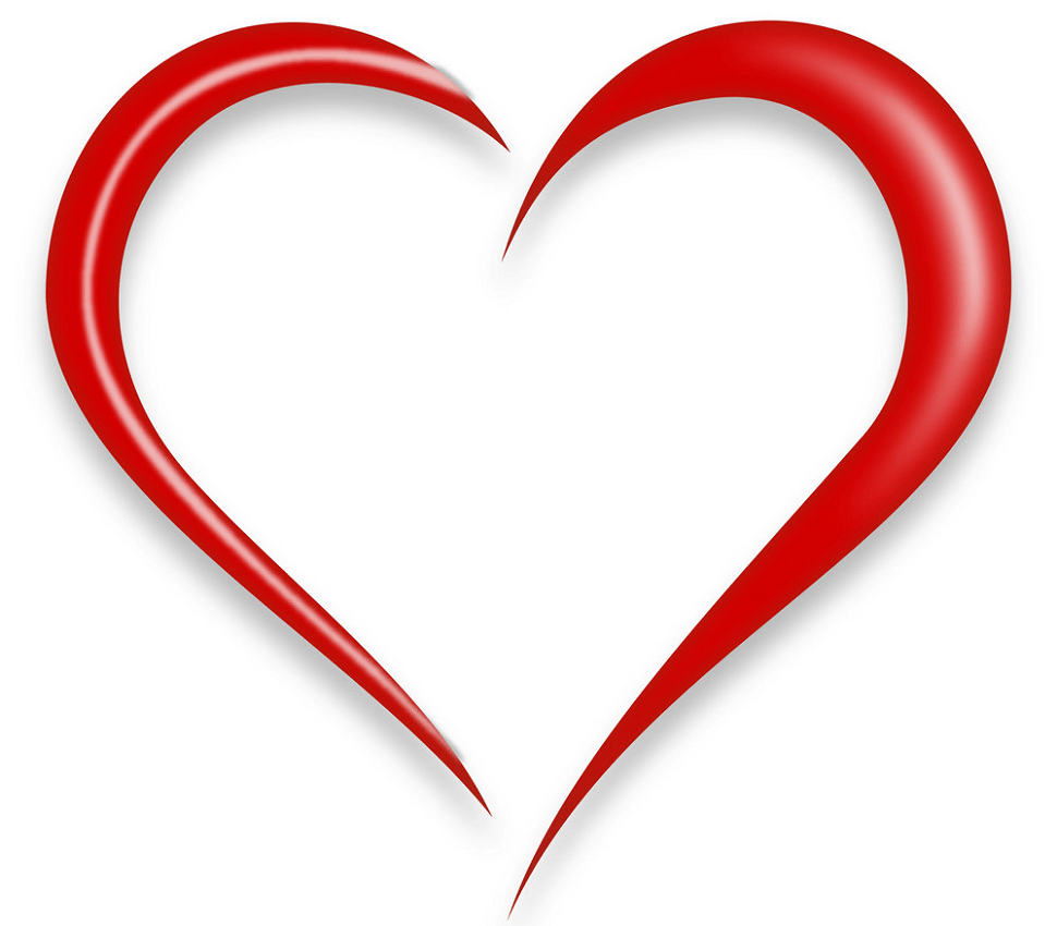 red love heart png