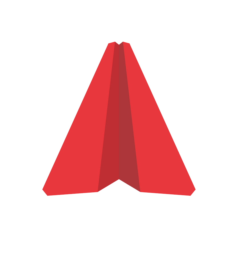 red paper airplane icon png transparent