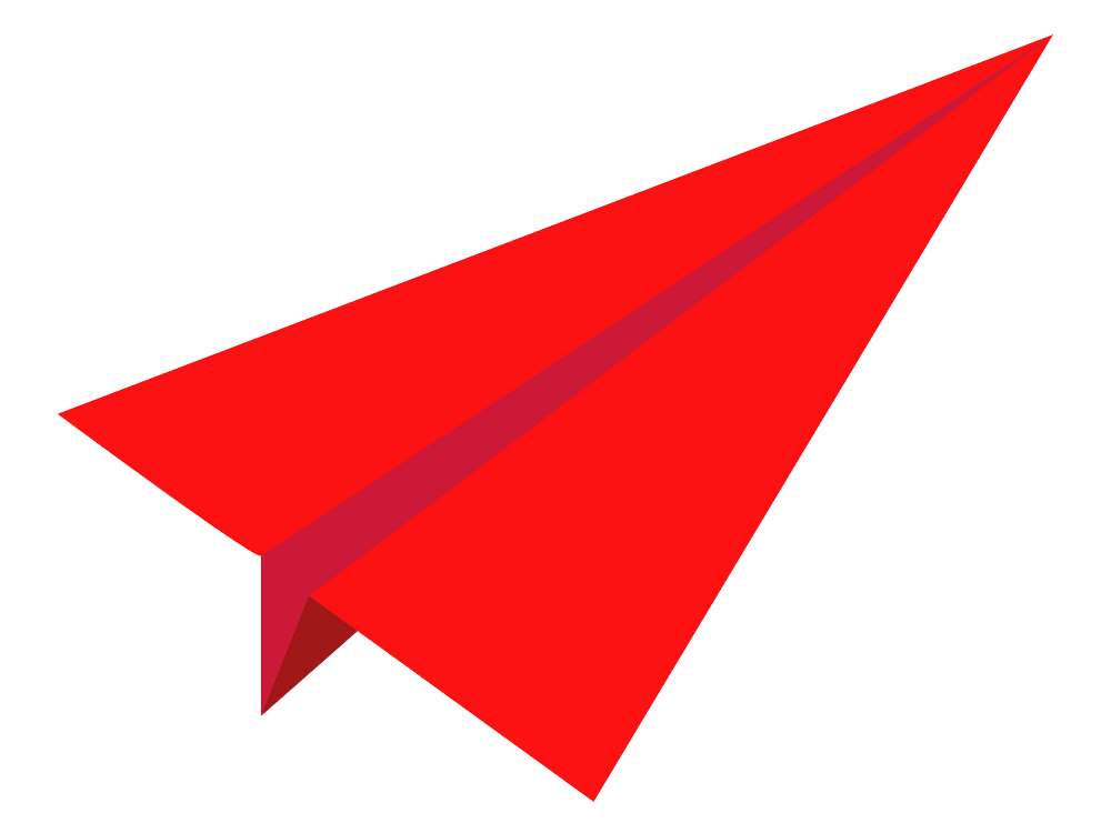 red paper airplane png transparent