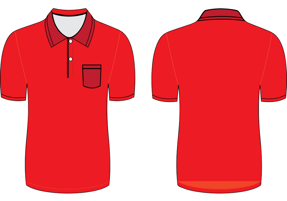 red polo t-shirt png transparent