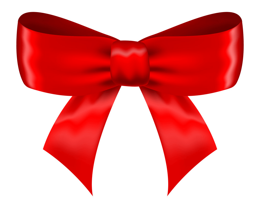 red silk bow png