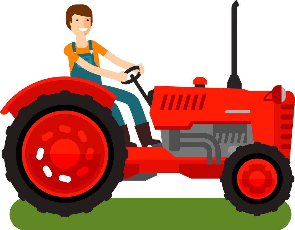 retro farm tractor