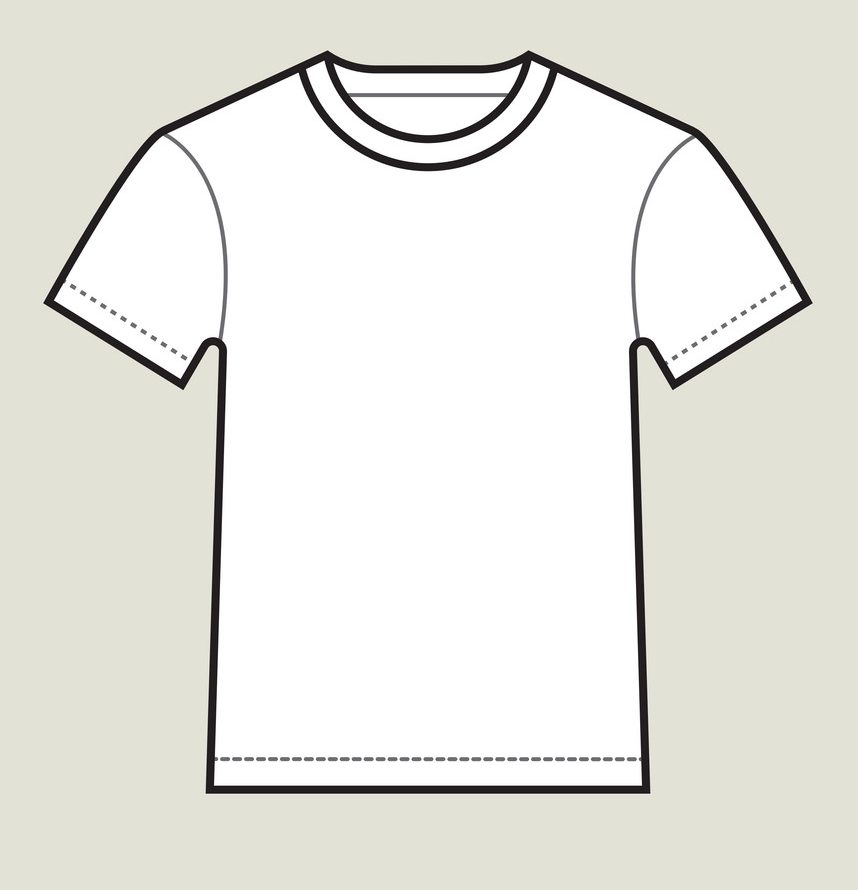 roundneck t-shirt template png