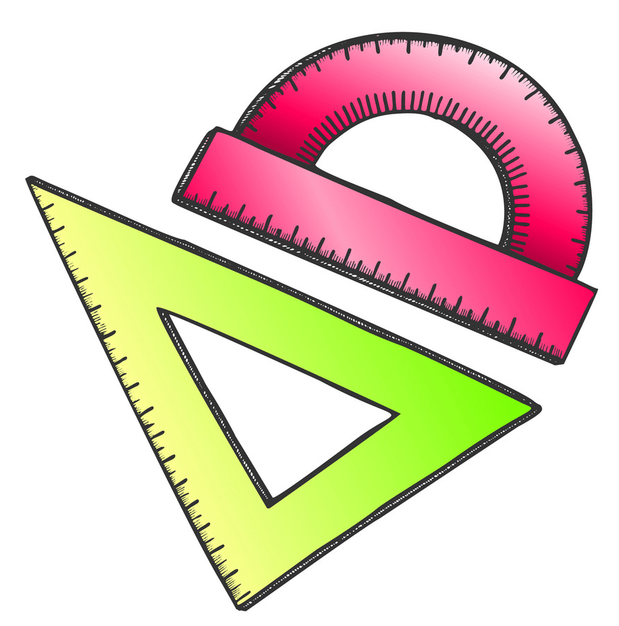 ruler and angle protractor png