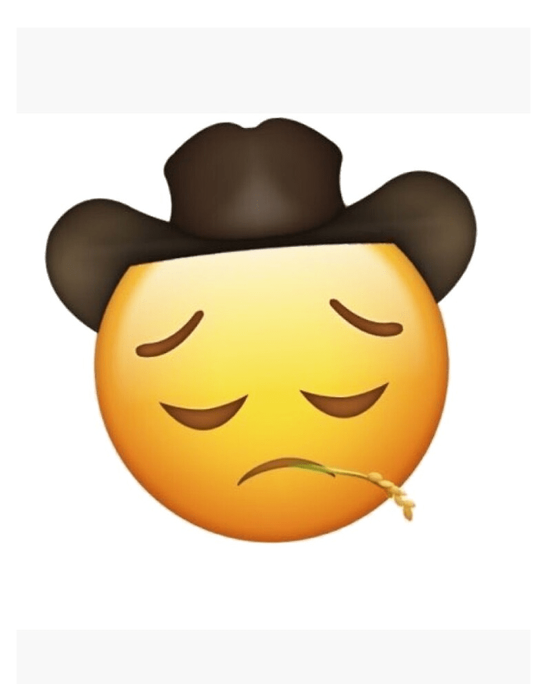 sad cowboy emoji 2 png