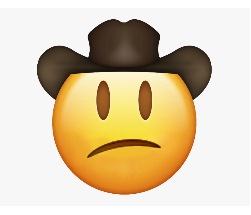 sad cowboy emoji png