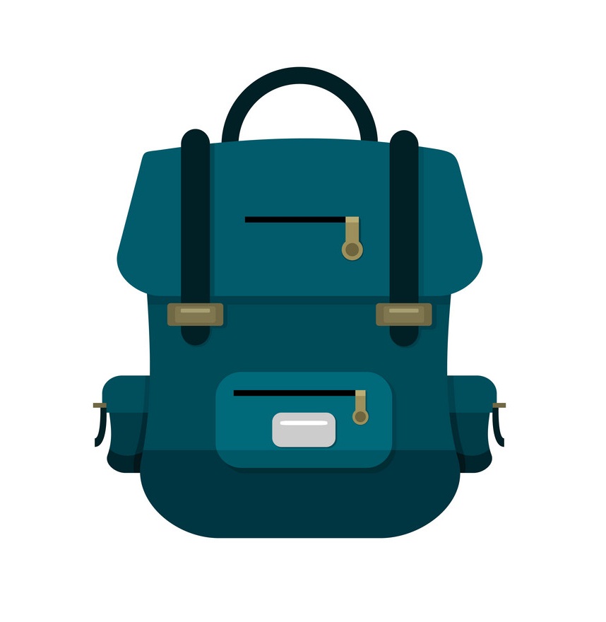 school bag flat design