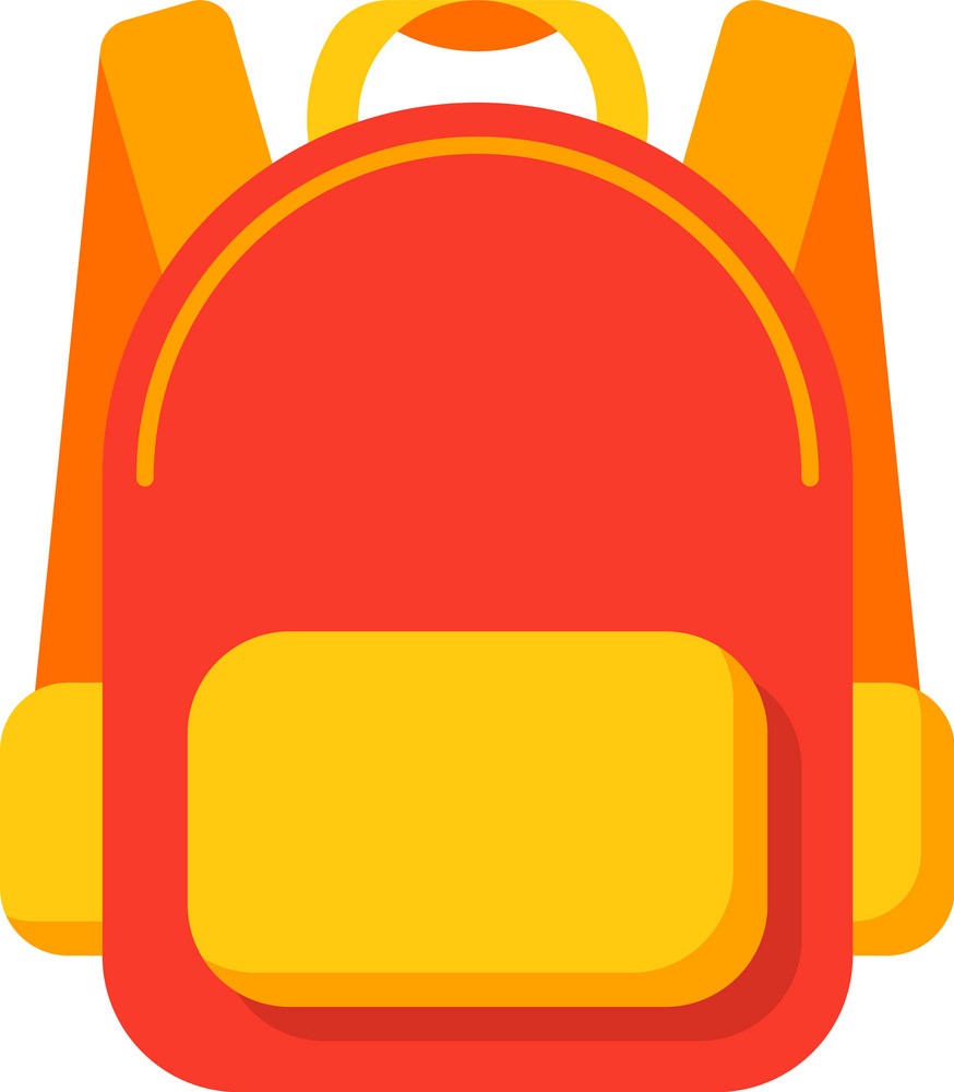 school bag flat icon