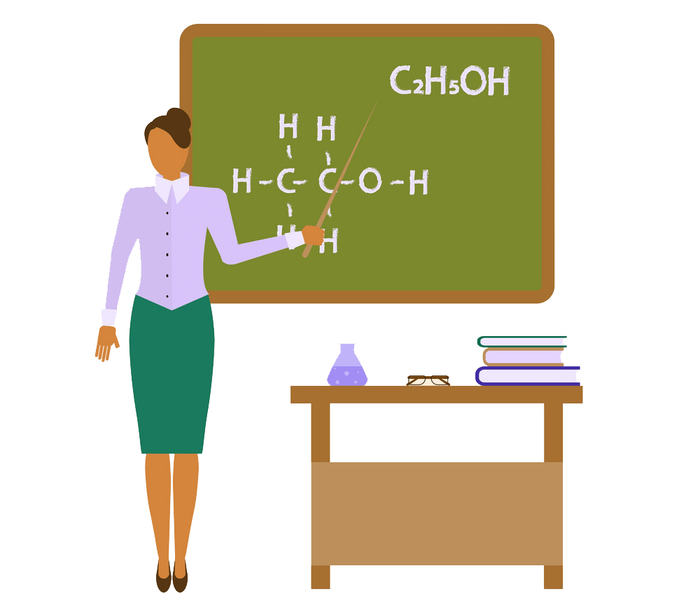 school chemistry female teacher png trasparent
