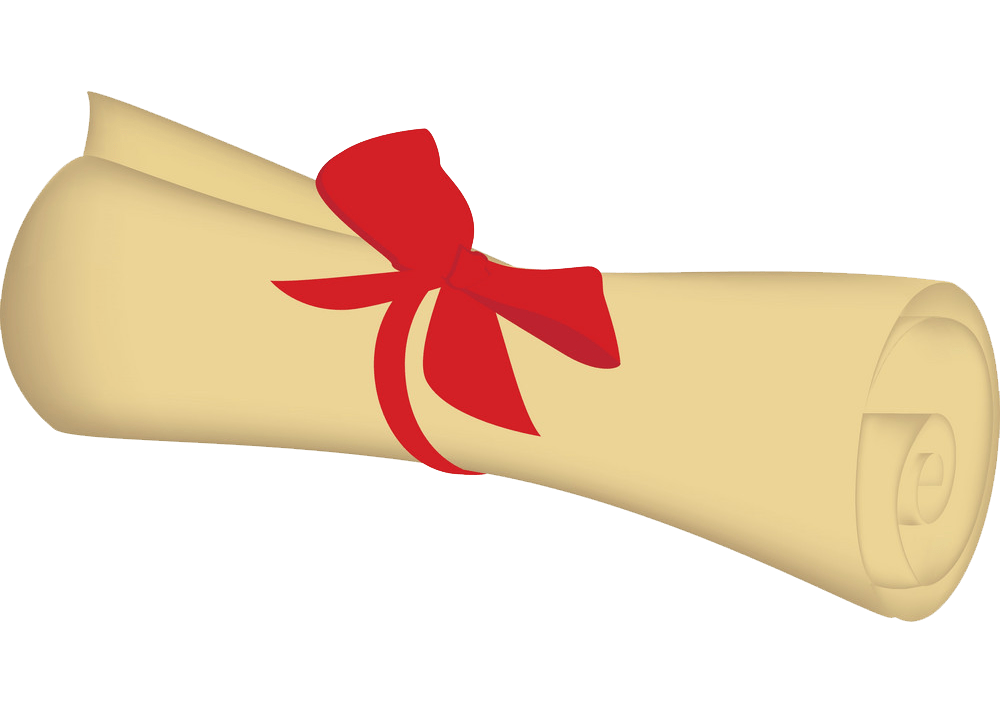 scroll with red ribbon png transparent