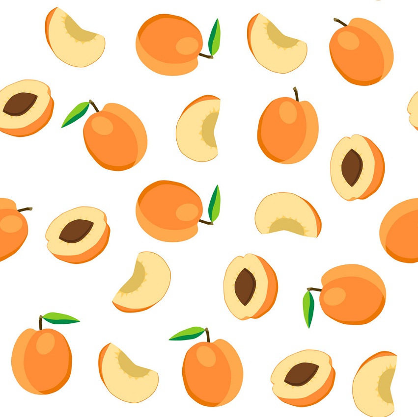 seamless pattern with apricots